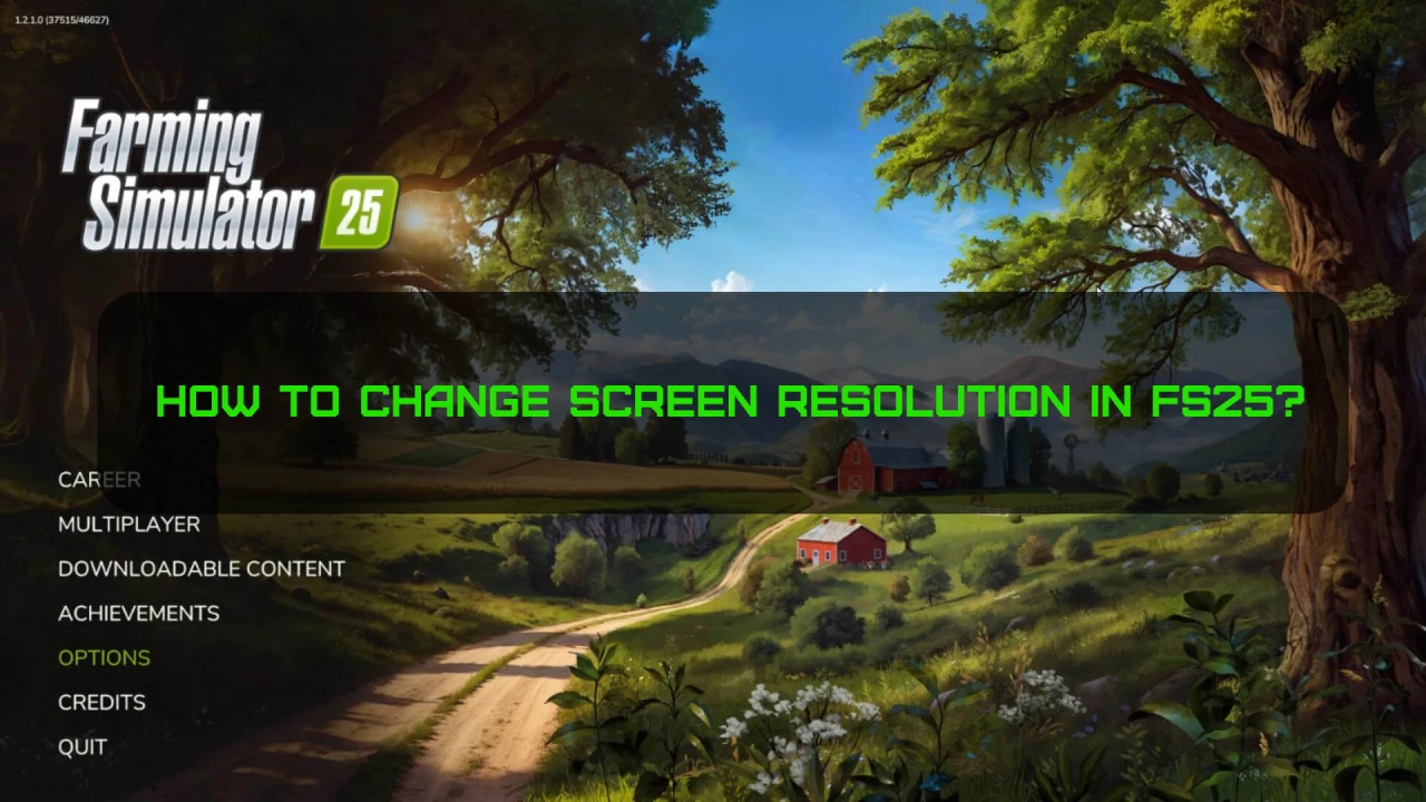 How to change screen resolution in FS25?